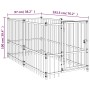 Black steel dog crate 193.5x97x100 cm by vidaXL, Accessories for dog kennels and fences - Ref: Foro24-171627, Price: 188,99 €...