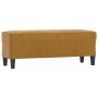 Brown velvet bench 100x35x41 cm by vidaXL, Banks - Ref: Foro24-349428, Price: 65,74 €, Discount: %