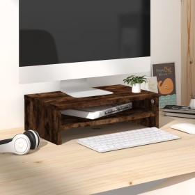 Smoked oak plywood monitor stand 42x24x13 cm by vidaXL, TV Furniture - Ref: Foro24-815267, Price: 23,07 €, Discount: %