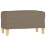 Banco de tela gris taupe 70x35x41 cm de vidaXL, Bancos - Ref: Foro24-349374, Precio: 59,25 €, Descuento: %