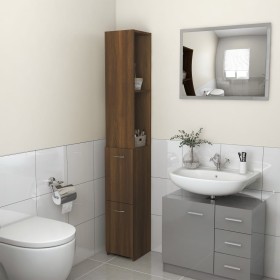 Armario de baño madera contrachapada marrón roble 25x26,5x170cm de vidaXL, Muebles de baño - Ref: Foro24-815962, Precio: 60,0...