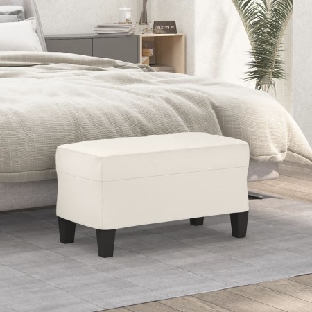 Cream synthetic leather bench 70x35x41 cm by vidaXL, Banks - Ref: Foro24-349440, Price: 53,08 €, Discount: %