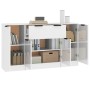 Aparadores 3 uds madera contrachapada blanco brillo de vidaXL, Aparadores - Ref: Foro24-3115832, Precio: 154,18 €, Descuento: %