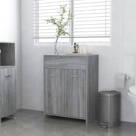 Sonoma gray plywood bathroom cabinet 60x33x80 cm by vidaXL, Bathroom furniture - Ref: Foro24-815664, Price: 89,99 €, Discount: %