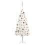 Beleuchteter Weihnachtsbaum mit Lichtern und Kugeln weiß 150 cm von vidaXL, Weihnachtsbäume - Ref: Foro24-3077633, Preis: 141...