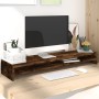 Monitorständer aus geräuchertem Eichensperrholz, 100 x 24 x 13 cm von vidaXL, Monitor- und TV-Ständer - Ref: Foro24-815291, P...