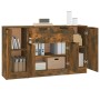 3-teilige Sideboards aus geräuchertem Eichensperrholz von vidaXL, Sideboards - Ref: Foro24-3115833, Preis: 122,95 €, Rabatt: %