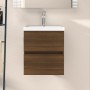 Mueble de lavabo madera contrachapada marrón roble 41x38,5x45cm de vidaXL, Muebles de baño - Ref: Foro24-815647, Precio: 43,6...