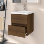 Oak brown plywood washbasin cabinet 41x38.5x45cm by vidaXL, Bathroom furniture - Ref: Foro24-815647, Price: 43,66 €, Discount: %