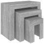 Stapelbare Couchtische 3 Stück Sonomagraues Holzwerkstoff von vidaXL, Couchtisch - Ref: Foro24-815985, Preis: 72,09 €, Rabatt: %