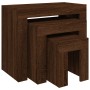 Stackable coffee tables 3 pieces engineered wood brown oak by vidaXL, Coffee table - Ref: Foro24-815986, Price: 48,84 €, Disc...