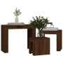 Stackable coffee tables 3 pieces engineered wood brown oak by vidaXL, Coffee table - Ref: Foro24-815986, Price: 48,84 €, Disc...