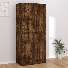 Smoked oak plywood cabinet 90x52x200 cm by vidaXL, Wardrobes - Ref: Foro24-815354, Price: 201,44 €, Discount: %