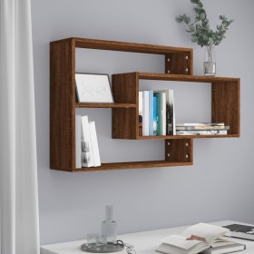 Brown oak engineered wood wall shelf 104x20x58.5 cm by vidaXL, Shelves and shelves - Ref: Foro24-815290, Price: 38,99 €, Disc...