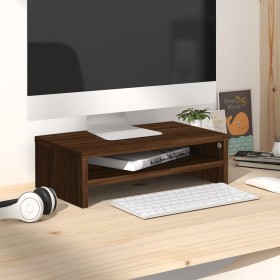 Plywood oak brown monitor stand 42x24x13cm by vidaXL, TV Furniture - Ref: Foro24-815269, Price: 22,20 €, Discount: %