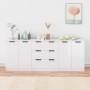 3-Piece Sideboard Glossy White Plywood by vidaXL, Sideboards - Ref: Foro24-3115784, Price: 248,63 €, Discount: %