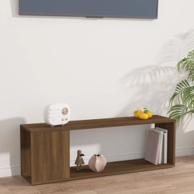 Brown oak plywood TV cabinet 100x24x32 cm by vidaXL, TV Furniture - Ref: Foro24-816037, Price: 29,78 €, Discount: %