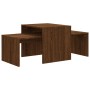 Brown oak plywood center table set 100x48x40 cm by vidaXL, Coffee table - Ref: Foro24-815548, Price: 53,02 €, Discount: %