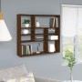 Brown oak engineered wood wall shelf 90x16x78 cm by vidaXL, Shelves and shelves - Ref: Foro24-815560, Price: 47,99 €, Discoun...