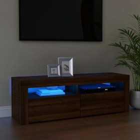 TV cabinet with LED lights oak brown 120x35x40 cm by vidaXL, TV Furniture - Ref: Foro24-815689, Price: 78,06 €, Discount: %