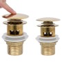 Push drain overflow function gold 6.4x6.4x9.1 cm by vidaXL, Faucets - Ref: Foro24-149057, Price: 16,98 €, Discount: %