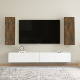 Muebles para TV 2 uds madera roble ahumado 30,5x30x90 cm de vidaXL, Muebles TV - Ref: Foro24-815748, Precio: 90,99 €, Descuen...