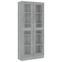 Vitrina de madera contrachapada gris sonoma 82,5x30,5x185,5 cm de vidaXL, Librerías y estanterías - Ref: Foro24-815622, Preci...