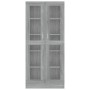 Vitrina de madera contrachapada gris sonoma 82,5x30,5x185,5 cm de vidaXL, Librerías y estanterías - Ref: Foro24-815622, Preci...