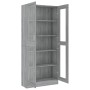 Sonoma gray plywood display case 82.5x30.5x185.5 cm by vidaXL, Bookcases and shelves - Ref: Foro24-815622, Price: 181,39 €, D...