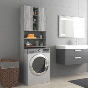 Sonoma gray washing machine cabinet 64x25.5x190 cm by vidaXL, Accessories for washing machines and dryers - Ref: Foro24-81595...