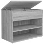 Banco zapatero madera contrachapada gris Sonoma 60x30x45 cm de vidaXL, Zapateros y organizadores de calzado - Ref: Foro24-816...