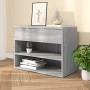 Banco zapatero madera contrachapada gris Sonoma 60x30x45 cm de vidaXL, Zapateros y organizadores de calzado - Ref: Foro24-816...