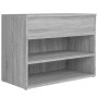 Banco zapatero madera contrachapada gris Sonoma 60x30x45 cm de vidaXL, Zapateros y organizadores de calzado - Ref: Foro24-816...