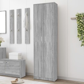 Sonoma gray plywood hallway cabinet 55x25x189cm by vidaXL, Wardrobes - Ref: Foro24-815517, Price: 101,88 €, Discount: %