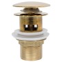 Push drain overflow function gold 6.4x6.4x9.1 cm by vidaXL, Faucets - Ref: Foro24-149057, Price: 16,98 €, Discount: %