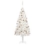 Árbol de Navidad preiluminado con luces y bolas blanco 210 cm de vidaXL, Arboles de navidad - Ref: Foro24-3077635, Precio: 21...