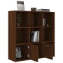 Oak brown shelving 98x30x98 cm by vidaXL, Bookcases and shelves - Ref: Foro24-815449, Price: 89,58 €, Discount: %