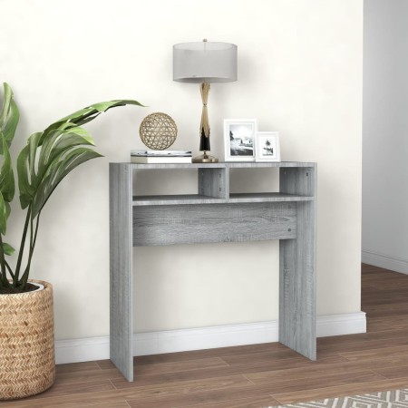 Sonoma gray plywood console table 78x30x80 cm by vidaXL, Side tables - Ref: Foro24-815937, Price: 35,11 €, Discount: %