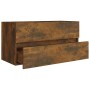 Waschbeckenschrank aus geräuchertem Eichensperrholz, 90 x 38,5 x 45 cm von vidaXL, Badezimmermöbel - Ref: Foro24-815654, Prei...