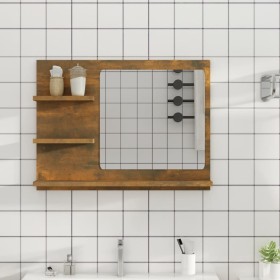 Bathroom mirror in smoked oak plywood, 60x10.5x45 cm by vidaXL, bathroom vanities - Ref: Foro24-815660, Price: 38,37 €, Disco...