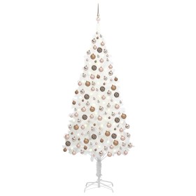 Árbol de Navidad preiluminado con luces y bolas blanco 240 cm de vidaXL, Arboles de navidad - Ref: Foro24-3077636, Precio: 21...