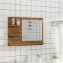 Badezimmerspiegel aus geräuchertem Eichensperrholz 60x10,5x45 cm von vidaXL, Badezimmerwaschtische - Ref: Foro24-815660, Prei...