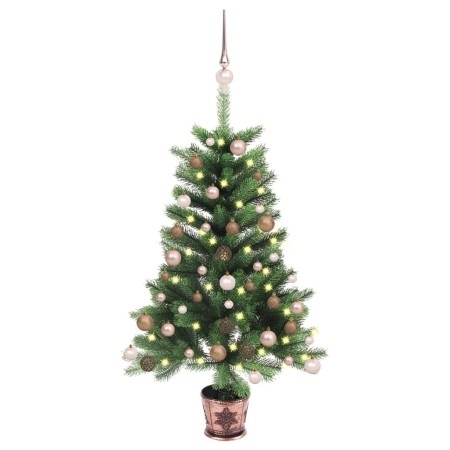 Künstlicher Weihnachtsbaum mit Lichtern und Kugeln grün 65 cm von vidaXL, Weihnachtsbäume - Ref: Foro24-3077637, Preis: 73,51...