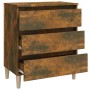 Aparador madera contrachapada color roble ahumado 60x35x69 cm de vidaXL, Aparadores - Ref: Foro24-815804, Precio: 67,82 €, De...