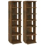 Shoe rack 2 pcs smoked oak plywood 27.5x27x102cm by vidaXL, Shoe racks and shoe organizers - Ref: Foro24-815973, Price: 66,07...