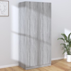 Sonoma gray plywood wardrobe 90x52x200 cm by vidaXL, Wardrobes - Ref: Foro24-815355, Price: 212,97 €, Discount: %