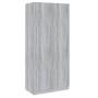 Armario madera contrachapada gris Sonoma 90x52x200 cm de vidaXL, Armarios roperos - Ref: Foro24-815355, Precio: 202,99 €, Des...