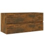 Vanity unit made of smoked oak plywood, 100x38.5x45 cm by vidaXL, Bathroom furniture - Ref: Foro24-815657, Price: 64,67 €, Di...