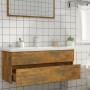 Vanity unit made of smoked oak plywood, 100x38.5x45 cm by vidaXL, Bathroom furniture - Ref: Foro24-815657, Price: 64,67 €, Di...