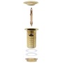 Push drain overflow function gold 6.4x6.4x9.1 cm by vidaXL, Faucets - Ref: Foro24-149057, Price: 16,98 €, Discount: %